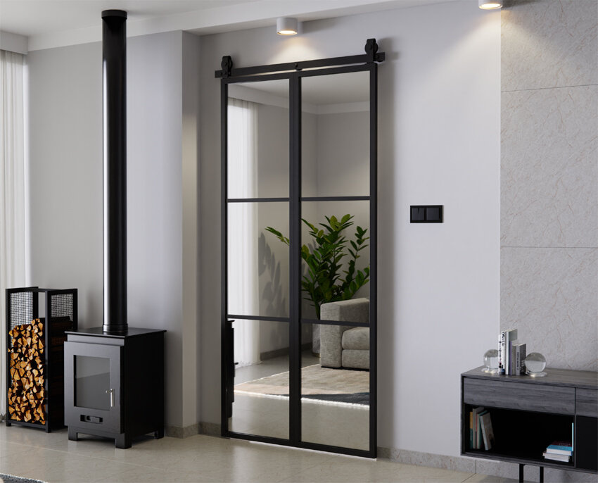 Aluminum Sliding Doors LOFT Mirror