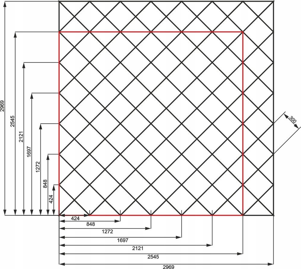 Lustro Fazowane Glamour 254x254 Złote